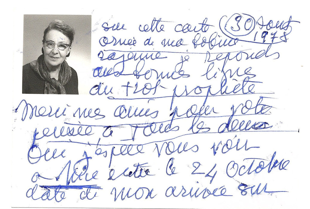  et sa bobine rajeunie carte autographe signée