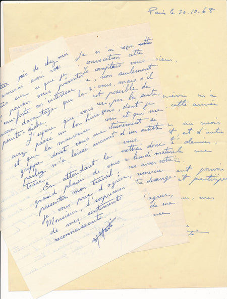  graveuse XXe siècle 3 lettres autographes signées salon d'Hiver