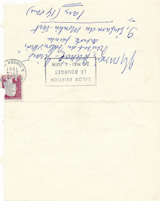 XXe s. Marcel LUCAIN aide le graveur Daniel-Girard promotion 2 lettre autographe 1 carte