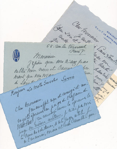 écrivain 4 documents autographe signé résurrectionnistes