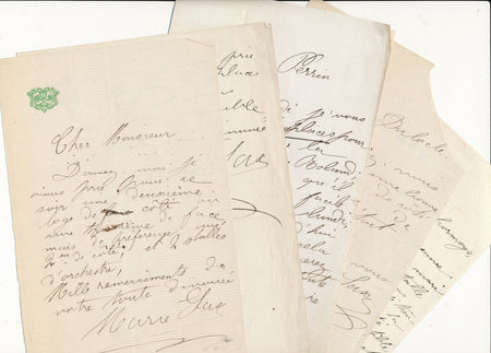 Marie SAX Théâtre 9 billets autographes signés places Emile Perrin Dhormoy