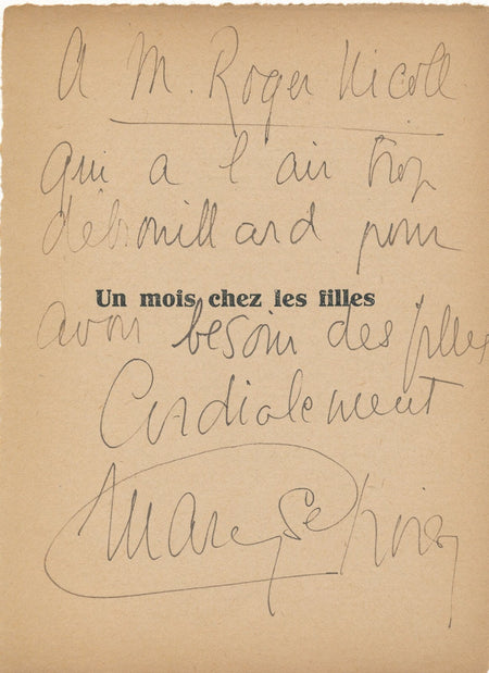 Maryse CHOISY envoi autographe signé Un mois chez les filles prostitution