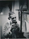 Maurice UTRILLO peintre croix religion Brodsky photo photographie époque 1950