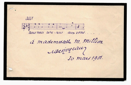 Noël DESJOYAUX organiste compositeur élève Massenet portée musicale