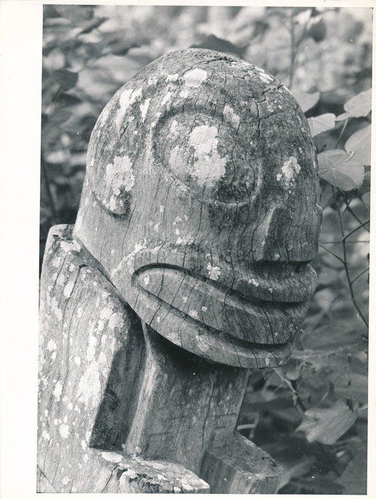 Nouvelle Guinee tête bois sculpture Charles Lenars photo photographie époque