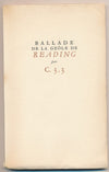 Oscar WILDE Ballade de la geôle de Reading EO avec gravure René Ben Sussan 1946