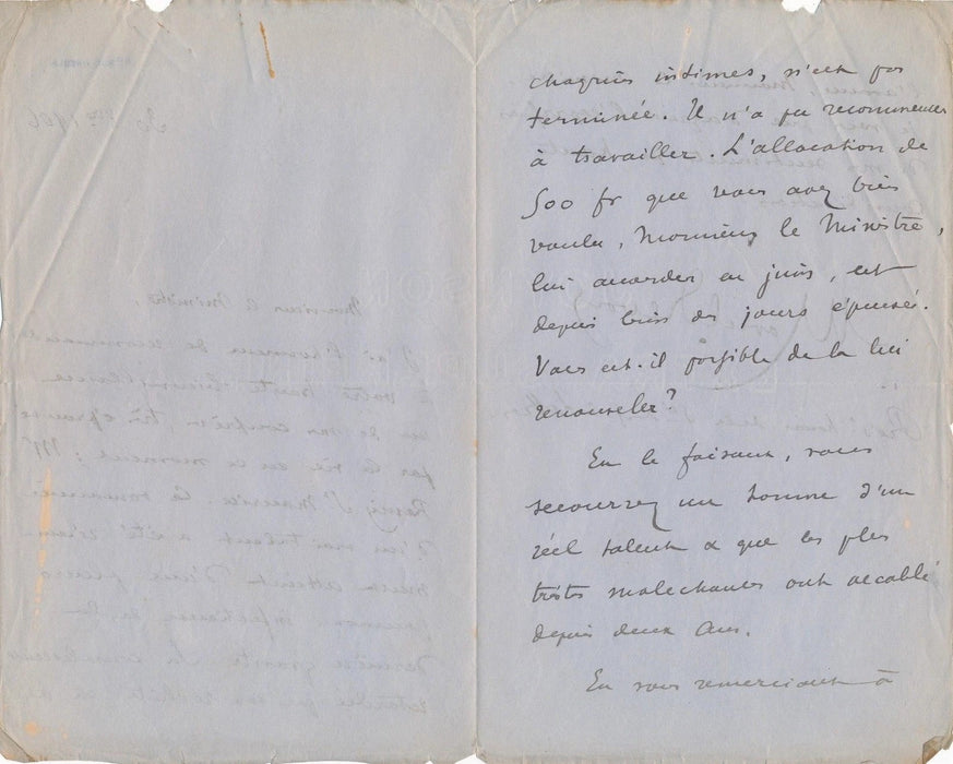 Partager littérature Marcel Prévost lettre autographe signée Remy Saint-Maurice ministre