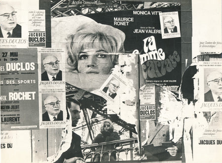 photographie époque affiche rue politique Poher anonyme