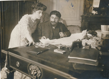 Paul Adam (1862-1920), écrivain tirage argentique époque sépia Académie