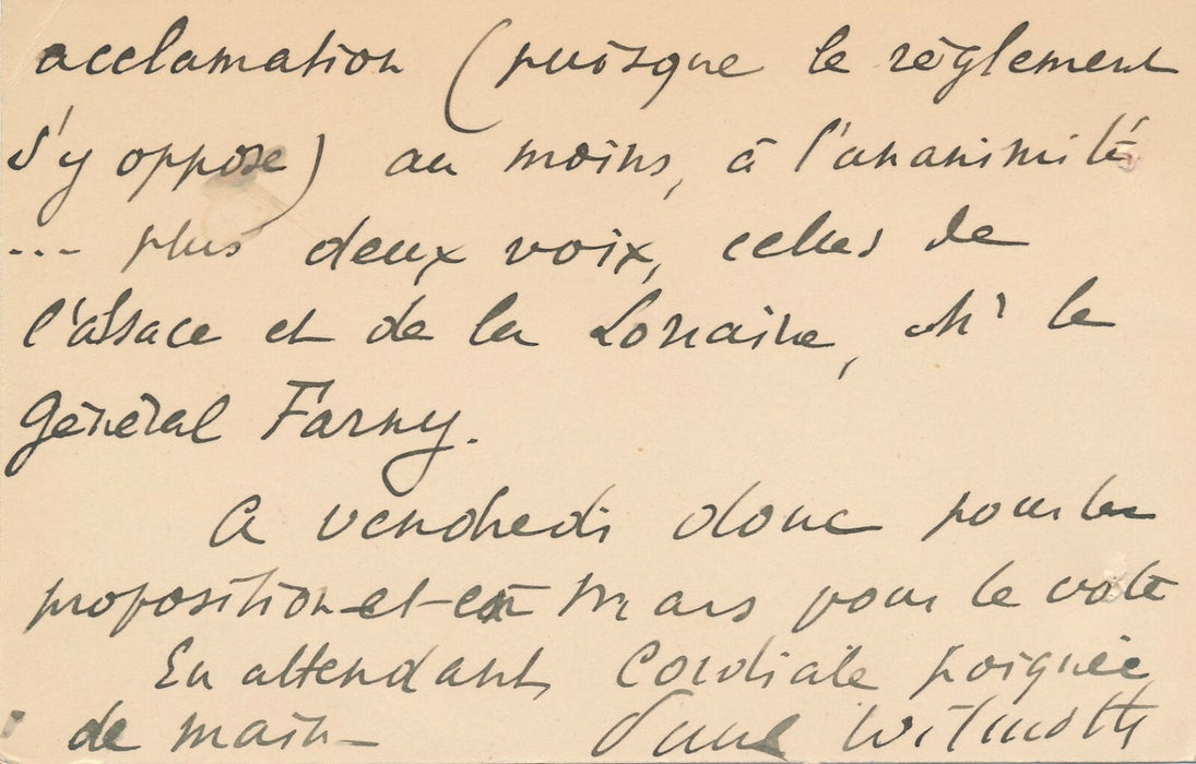  Alsace Lorraine humour Farny à Gaston Braun Dornach lettre