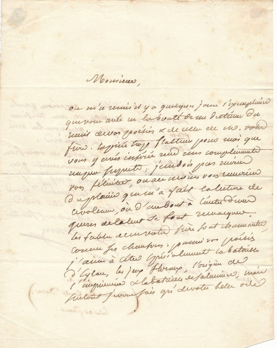 Baron Pierre DARU à Auguste Rigaud ouvrage poésie Eylau Inquisition.. autographe
