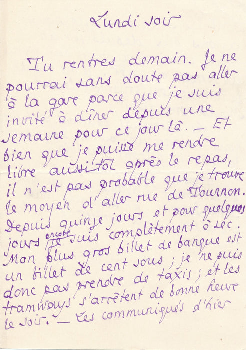 Pierre LOUŸS est à court d'argent... lettre autographe signée