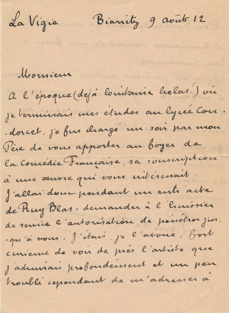  à l'acteur Frederic Febvre Ruis Blas souvenir théâtre