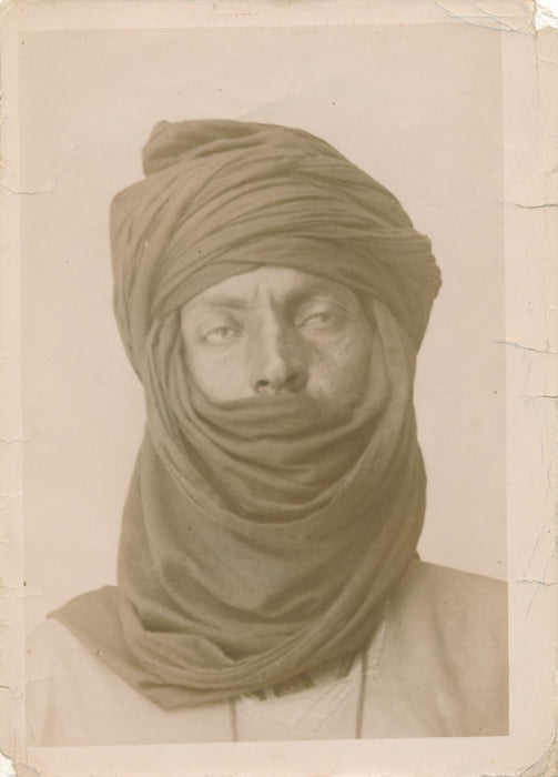 Portrait homme chèche touareg Afrique du Nord photo photographie époque