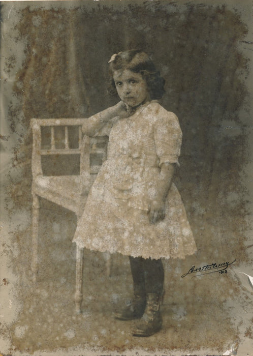 Portrait fillette oxydation photo photographie signée Barthelemy