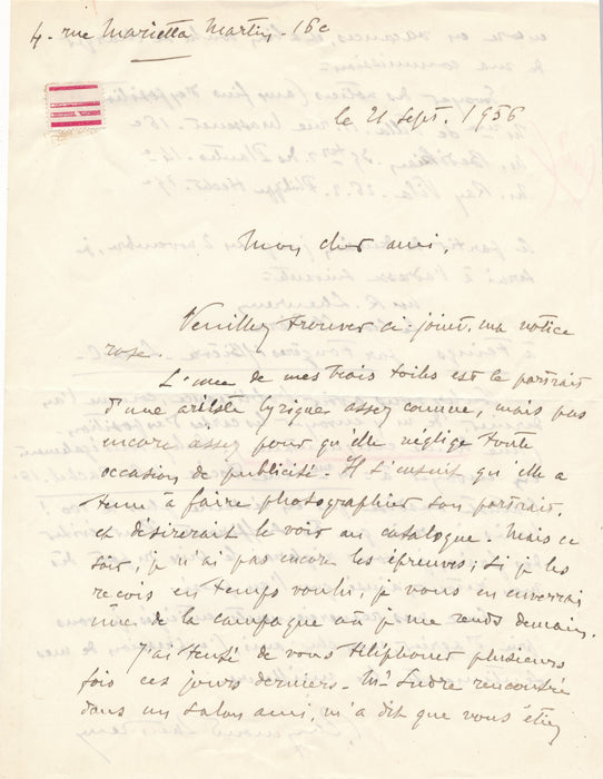 Raymond LHEUREUX 4 lettres autographe signées il est mécontent d'un emplacement