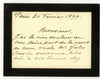 général Raymond de BUTLER 1839-1907 annonce décès de Jules Cousin bibliothécaire
