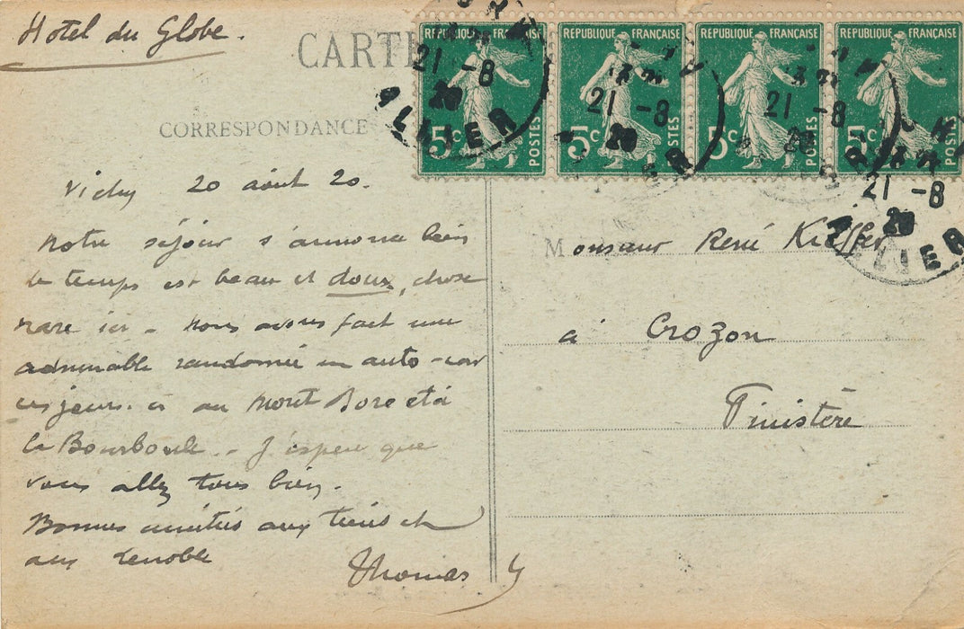 René KIEFFER  relieur 3 CP autographe signées à lui adressées THOMAS libraire