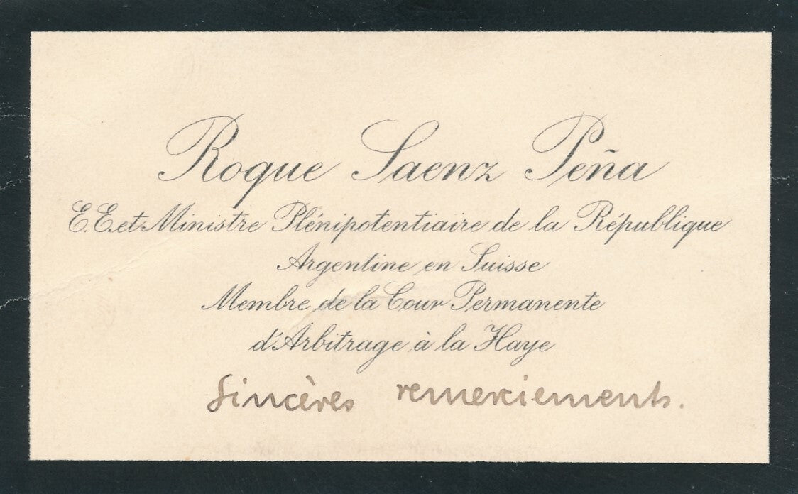  ambassadeur président république Argentine carte autographe