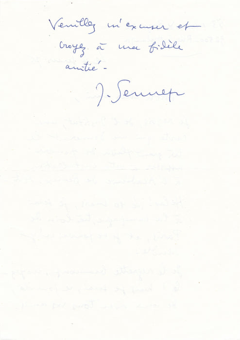 XXe s. SENNEP caricaturiste lettre autographe signée Académie