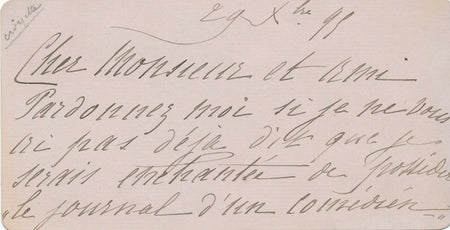  mariage actrice carte autographe signée Journal comédien