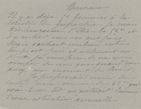 à Alphonse Milne-Edwards adhésion Société Géographie 1898