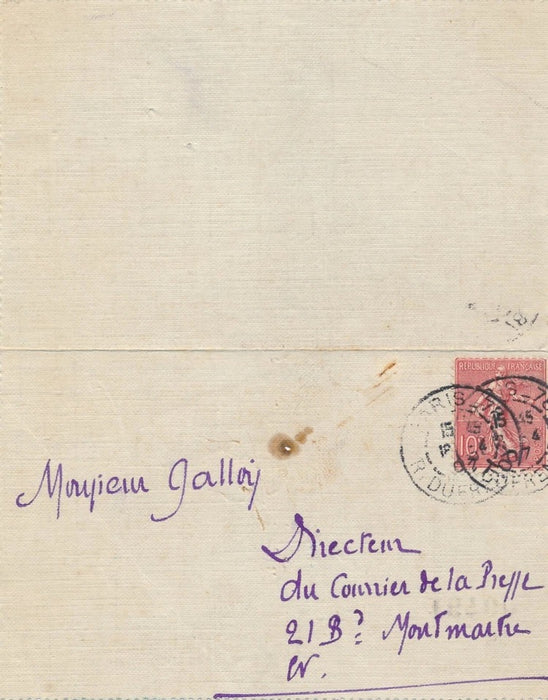 Gabriel TRARIEUX roman Elie Greuze lettre autographe signée