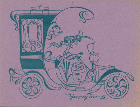 Teuf Teuf Valse Carton de l'exposition Galerie Arc-en-Ciel 1948 Anatole Jakovsky