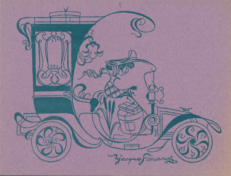 Teuf Teuf Valse Carton de l'exposition Galerie Arc-en-Ciel 1948 Anatole Jakovsky