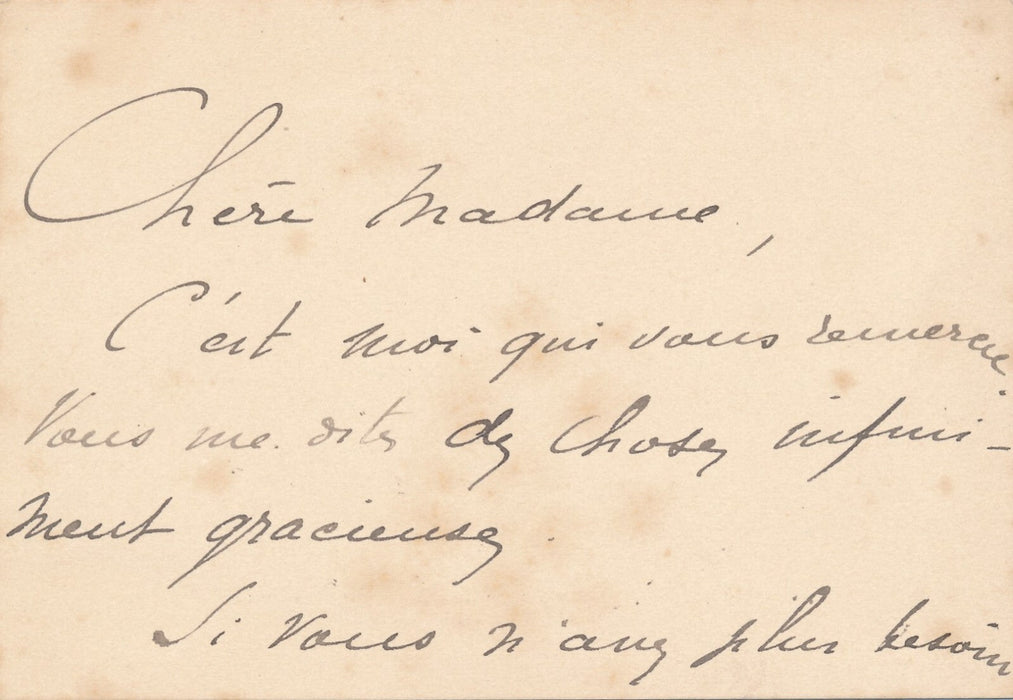 Thilda HARLOR carte autographe signée des choses infiniment gracieuses féminisme