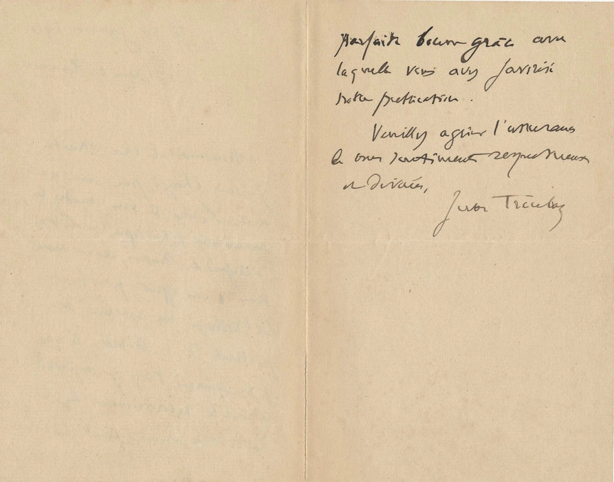Littérature J. TROUBAT critique littéraire lettre autographe signée Léon Séché