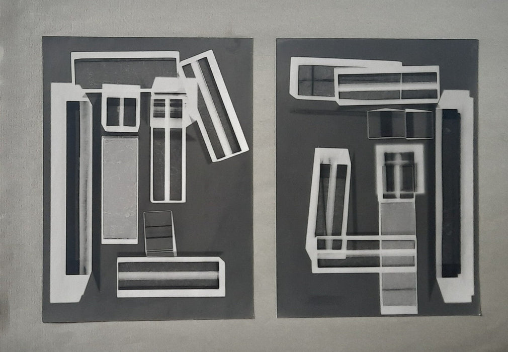 Abstraction Anonyme 2 tirages argentiques d’époque vers 1 970 photo photographie