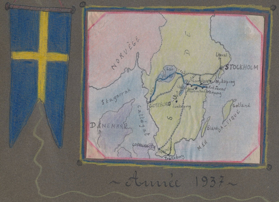 album photo année 1937 dessins enfant plus  200 photos Danemark Suede Allemagne