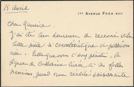  serre contre son coeur M. Rostand autographe signée