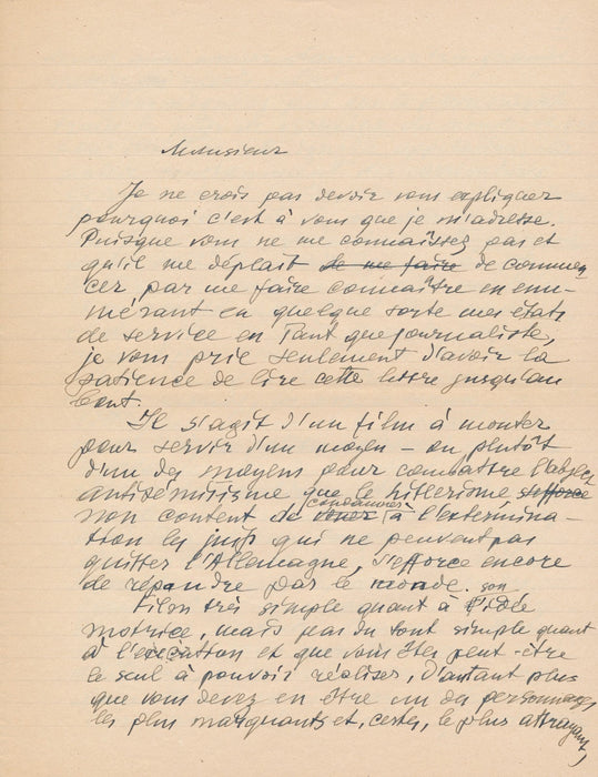 3 brouillons autographes défense des juifs