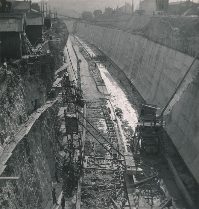 André Gamet photographe Canal de crue légende au dos photo photographie