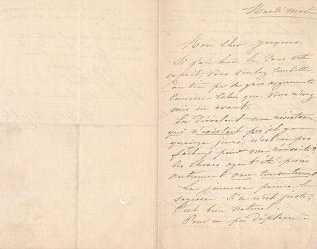 2 lettres autographes signées une rivalité