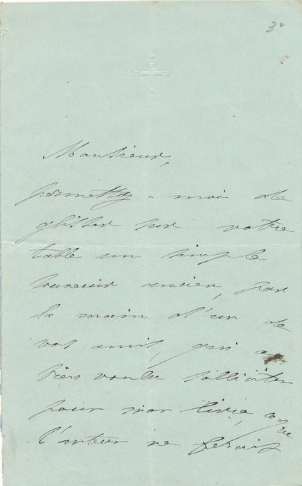 Adélaïd Louise Eckmuhl de Blocqueville autographe