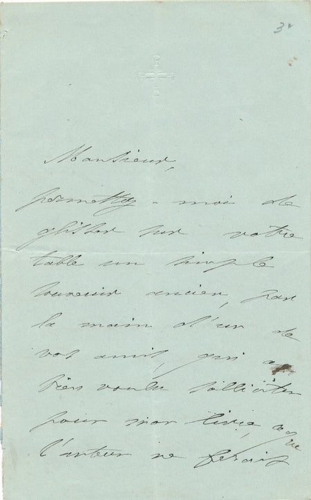 Adélaïd Louise Eckmuhl de Blocqueville autographe