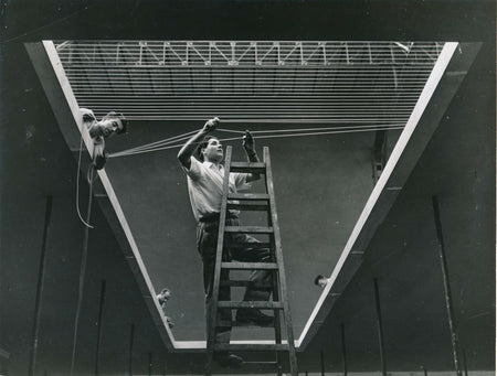 Installation exposition 1952 photo photographie ouvrier Maisons sans frontiere