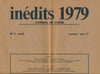 Skoria, Inédits 1979, Microclimats 3 revues de poésie poète