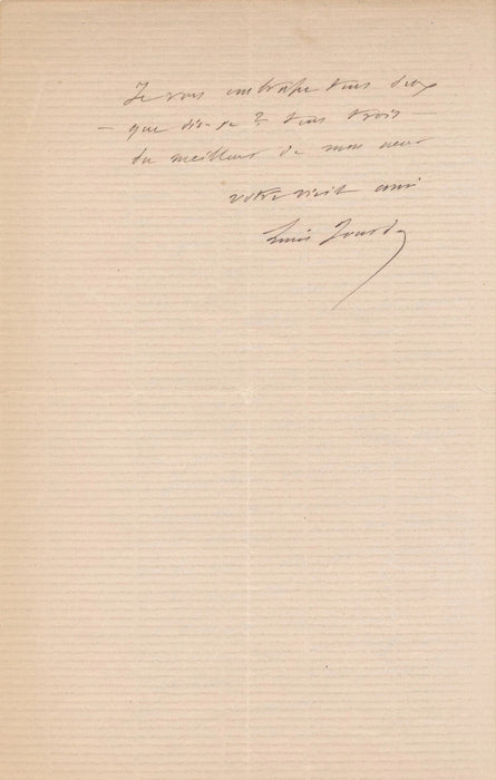 Louis JOURDAN lettre amicale autour d'un disparu autographe signée