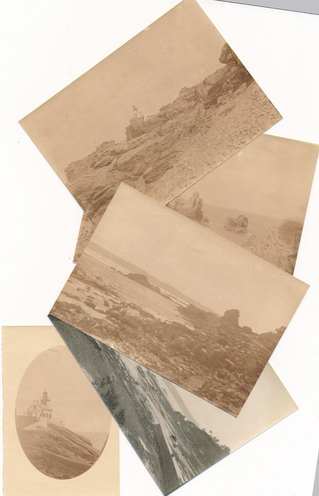 Île de Brehat 5 photos  photographie époque sépia mer vers 1920 Bretagne