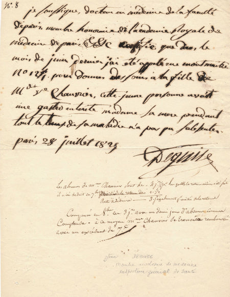   autographe signé gastro enterite absence Montmartre