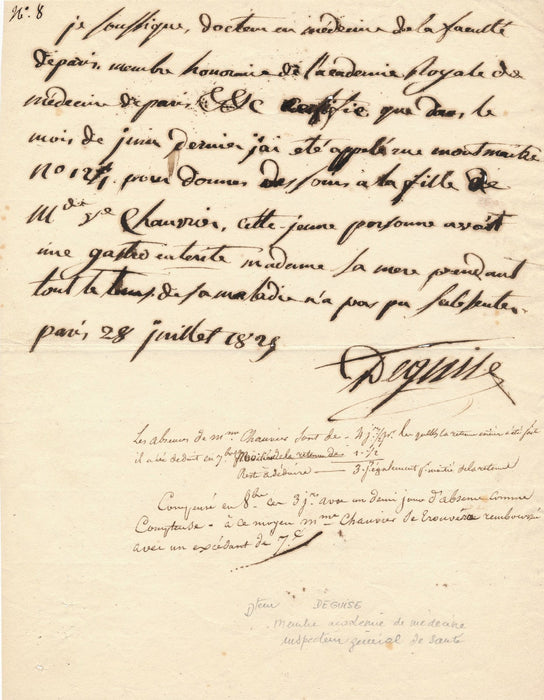   autographe signé gastro enterite absence Montmartre