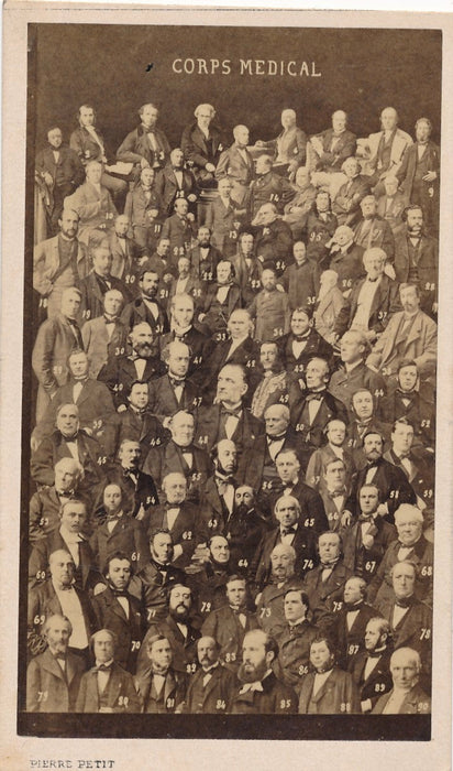 médecine médecin Carte de visite mosaïque photographie albumine CDV sciences