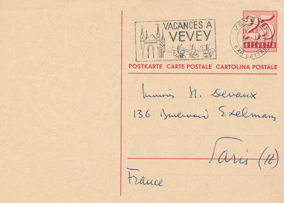 Paul MORAND 2 cartes autographes signées : il est d'accord pour texte sur Léon Paul Fargue