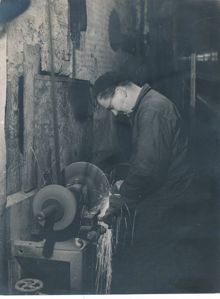 ouvrier fraiseur tourneur tirage argentique époque années 1930 photographie