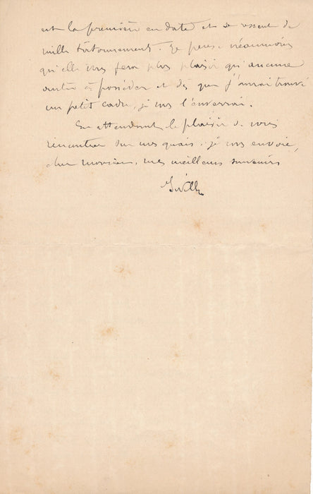 XIX-XXe s. peintre IWILL Les Murs roses du Campo-Santo Lettre autographe signée