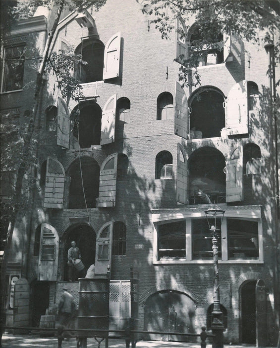 Amsterdam Hollande ville immeuble photographie argentique époque